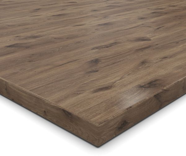 Dekor Spanplatte 19mm Tischplatte Eiche Castell 32360 AN mit ABS Kante Umleimer - Größe 60 x 90 cm - Höhe 1,9 cm - Farbe Eiche Castell