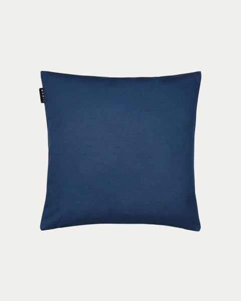 LINUM ANNABELL Elegant Kissenhülle 40x40 cm, 100% Baumwolle, Maschinenwaschbar, Indigoblau