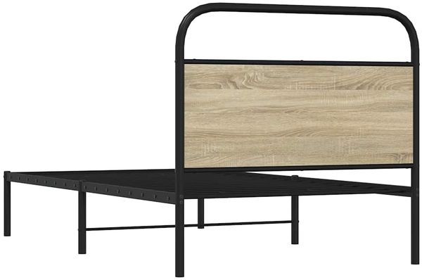 vidaXL Bettgestell ohne Matratze 100x190 cm Sonoma-Eiche Holzwerkstoff 4100252 Bild 7