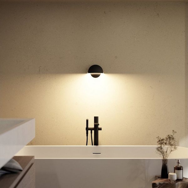 Neona LED Wandleuchte ORION Schwarz, LED fest integriert, Warmweiß