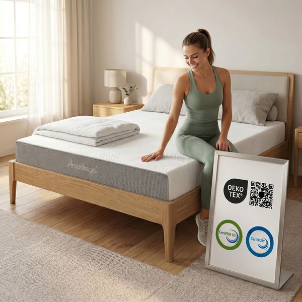 ARENSBERGER LINA, Gelschaum Matratze 100x200 cm – 11 cm NANOCELL® Gel-Schaum – H3 Härtegrad – Atmungsaktiv – Abnehmbarer Bezug 240g/m²