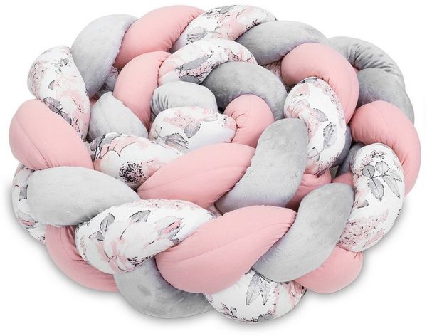 Totsy Baby Bettnestchen Bettschlange Bettumrandung für Babybett und Kissen Deko Kuschelkissen