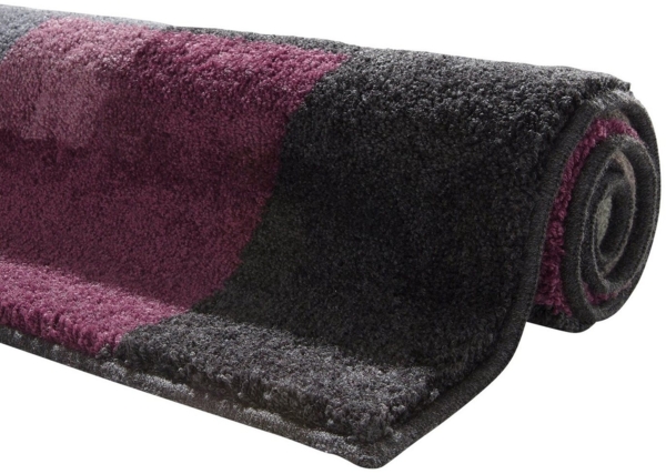 Grund Badematte Paxos, Höhe 20 mm, rutschhemmend beschichtet, fußbodenheizungsgeeignet, strapazierfähig, Polyacryl, rechteckig, 3-tlg. Hänge-WC Set, geometrisches Design, modern, flauschig, softer Flor, Made in Europe Bild 3