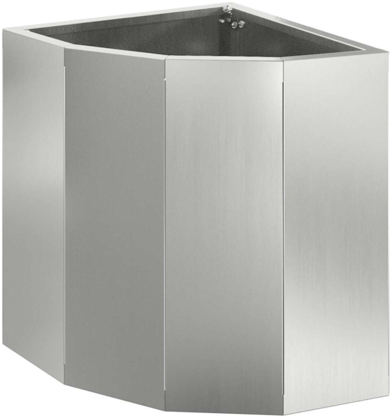 vidaXL Eckpflanzer Silber 30 x 30 x 35 cm Verzinkter Stahl 883659