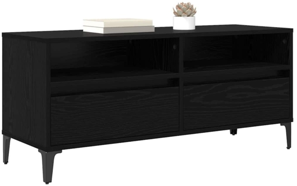 vidaXL TV-Schränk Schwarz Eichen-Optik 100 x 34,5 x 44,5 cm 881470 Bild 2
