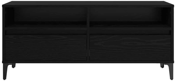 vidaXL TV-Schränk Schwarz Eichen-Optik 100 x 34,5 x 44,5 cm 881470 Bild 5