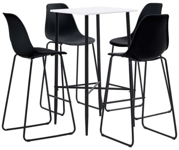 vidaXL 5-tlg. Bar-Set Kunststoff Schwarz 279973