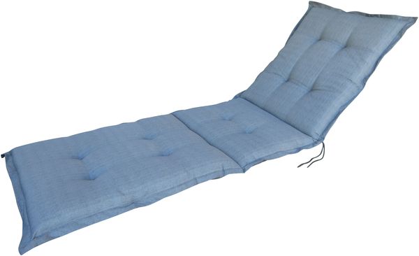Madison '447167' Auflage für Sonnenliege Basic, Baumwollmischgewebe grau, 200x60 cm