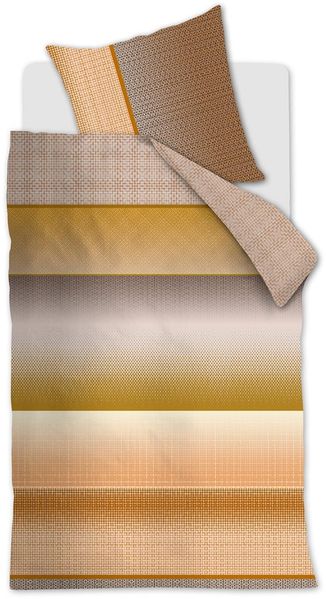 Beddinhouse Mako-Satin Bettwäsche O Tte Yellow 155X220 155x220 cm + 1 x 80 x 80 cm 1 Bettbezug, 1 Kissenbezug Gelb