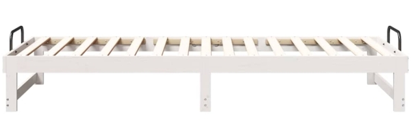 vidaXL Bettrahmen Weiß 90 x 220 cm Massives Kiefernholz 873170 Bild 5
