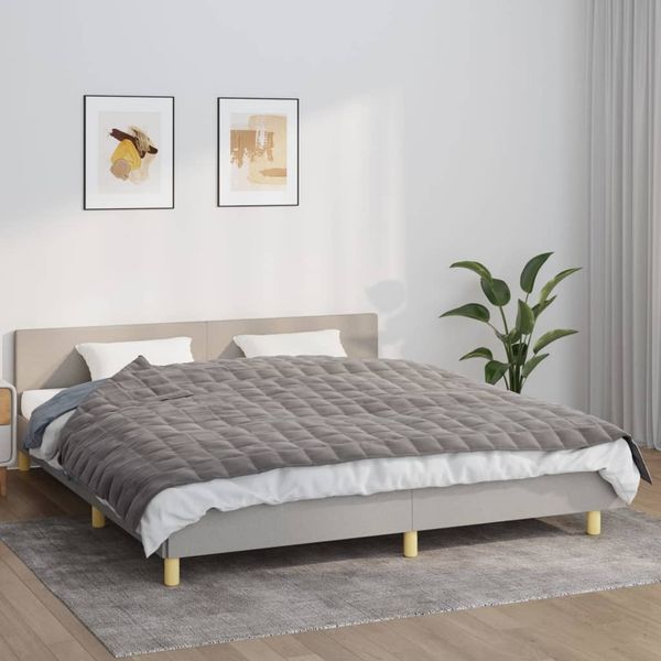 vidaXL Gewichtsdecke Stoff, 1x Gewichtsdecke, Grau, 155x220 cm, Stoff, 7 kg