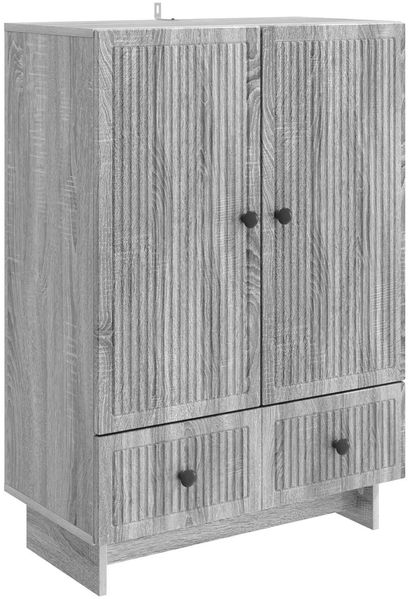 vidaXL Sideboard Graues Sonoma 66 x 34,5 x 95 cm Holzwerkstoff 893981