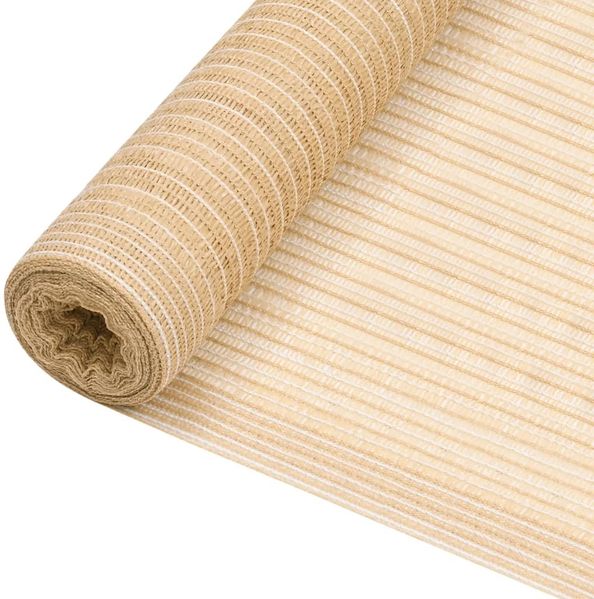 Zaunblende, Schattiergewebe, Sichtschutz Beige 1x50 m HDPE 75 g/m²