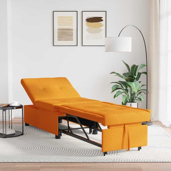vidaXL Schlafsofa Ausziehbar Dunkelgelb 194 x 50 x 82 cm Stoff 42008590