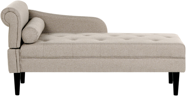 Linksseitige Chaiselongue YVOIRE Stoff Beige