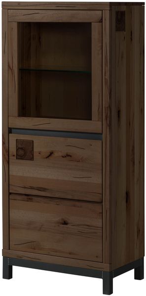 Vitrine Kernbuche 65x40x148 tabacco braun geölt VILLANDERS #204