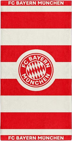 FC Bayern München Strandtuch 100% Baumwolle 160 x 80 cm Handtuch rot/weiß