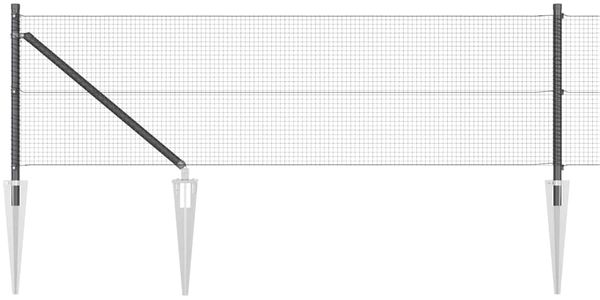 vidaXL Schweißdrahtzaun mit Spikes 100 x 0,6 m PVC-beschichteter Stahl 3352256 Bild 7