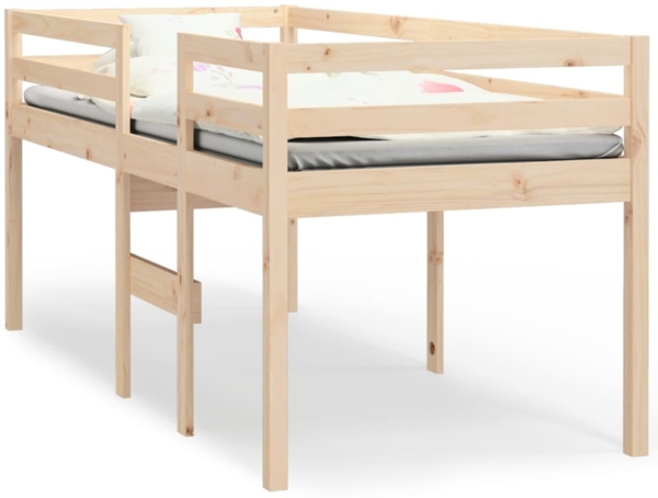vidaXL Hochbett 80x200 cm Massivholz Kiefer 821609