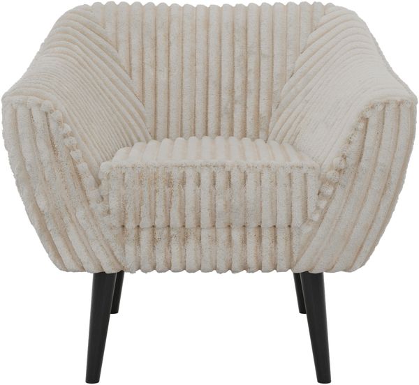 Polstersessel PIRS 1 skandinavischer Design 1-Sitzer, Sessel mit Wellenfederung, schwarze Füße, Einzelsessel, Hoher Sitzkomfort - Beige Cord Bild 7
