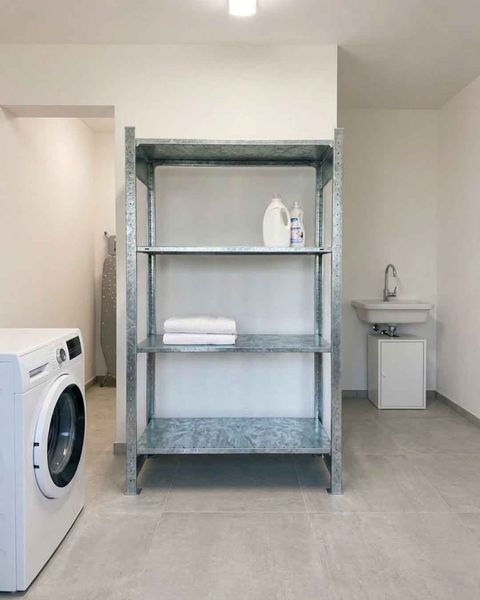Metallregal RAW, Stahl 180 x 100 x 40 cm, silber, robust