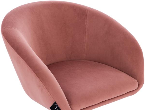 SVITA Jamaika Loungesessel Cocktailsessel Barsessel Clubsessel Polsterstuhl Tellerfuß mit Armlehnen Samt Altrosa Bild 7