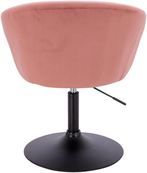 SVITA Jamaika Loungesessel Cocktailsessel Barsessel Clubsessel Polsterstuhl Tellerfuß mit Armlehnen Samt Altrosa Bild 5