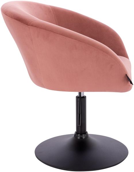 SVITA Jamaika Loungesessel Cocktailsessel Barsessel Clubsessel Polsterstuhl Tellerfuß mit Armlehnen Samt Altrosa Bild 6