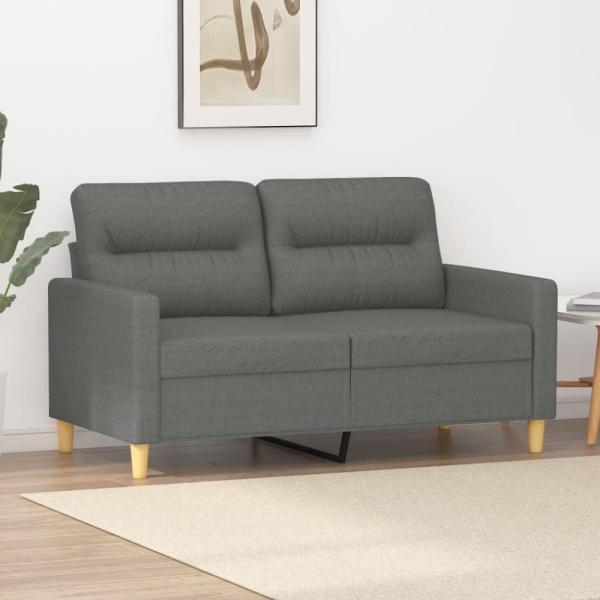 vidaXL 2-Sitzer-Sofa Dunkelgrau 120 cm Stoff 359228