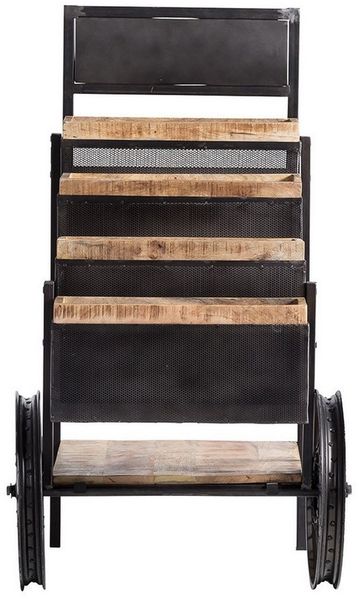 More2Home Regalwagen Deko-Regal MARKTSTAND, Holz / Metall, 4 Etagen