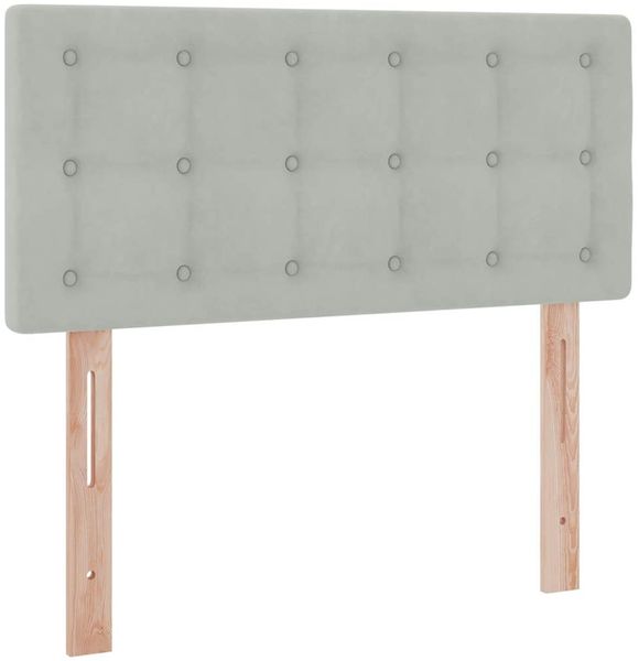 vidaXL LED-Speicherbett mit Matratze Hellgrau 100 x 200 cm Samt 3371493 Bild 10