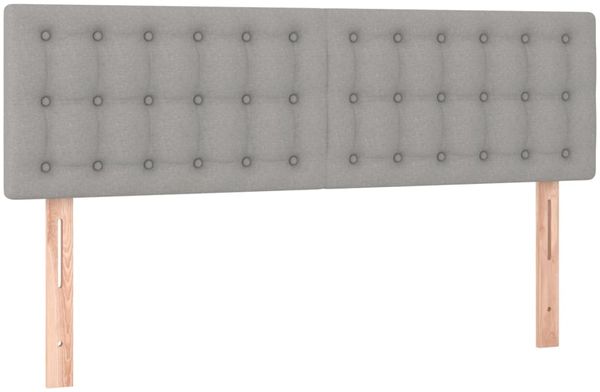 vidaXL Boxspringbett mit Matratze Hellgrau 140x200 cm Stoff 3140377 Bild 6