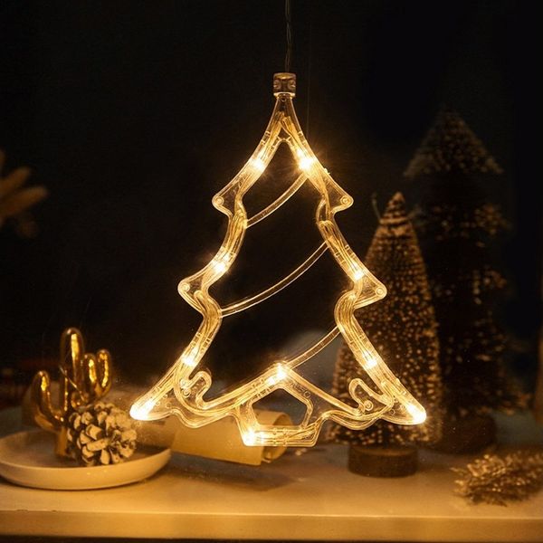 Sunicol Lichterkette LED Lichtervorhang mit Saugnapf, Weihnachten Fensterdeko, Party Decor, Hängendes Lichter, Warmweiß, Batteriebetriebene, für Balkon, Hochzeit