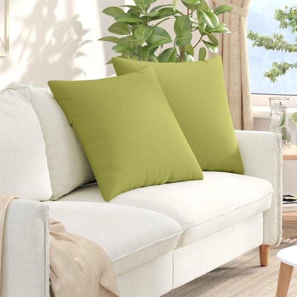 vidaXL Sofakissen 2 pcs Hellgrün 60 x 60 cm Stoff 42014007