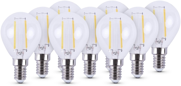 LED Glühbirne Warmweiß E14, Leuchtmittel - Glühlampe 2700K (3er - 9er Pack) Birnenform Energiesparlampe, 15.000 Stunden Lebensdauer, 2 Watt 9er Pack