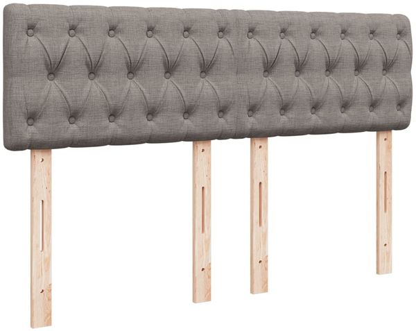 vidaXL Boxspringbett mit Matratze Taupe 160x200 cm Stoff 3289042 Bild 12
