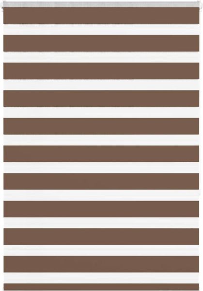 vidaXL Doppelrollo Braun 95x150 cm Stoffbreite 90,9 cm Polyester 4014338