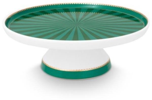 Pip Studio Mini-Tortenplatte Love Birds Stripes Emerald Grün (24cm) 51.018.161