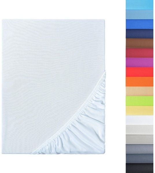 NatureMark - Mikrofaser SPANNBETTLAKEN zum Sparpreis! Viele Größen und Farben Markenware (Weiß, 90x190-100x200 cm)