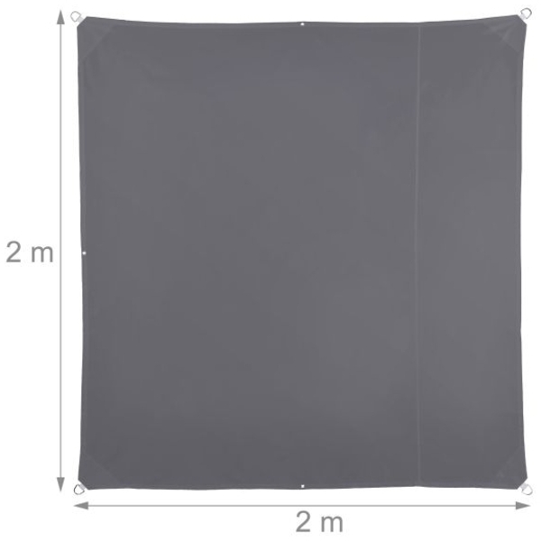 Sonnensegel Quadrat in Grau 10026356_976 Bild 4