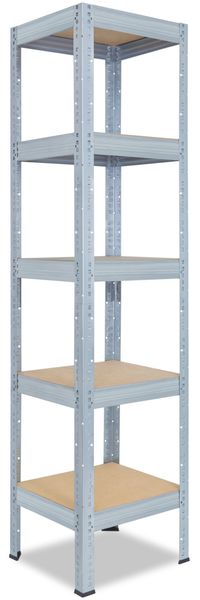 shelfplaza PRO 200x50x50 cm Schwerlastregal in grau-verzinkt mit 5 Böden und 200 kg Traglast pro Boden