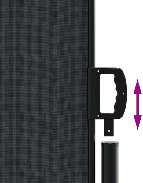 vidaXL Seitenmarkise Ausziehbar Schwarz 200x600 cm 4004549 Bild 6