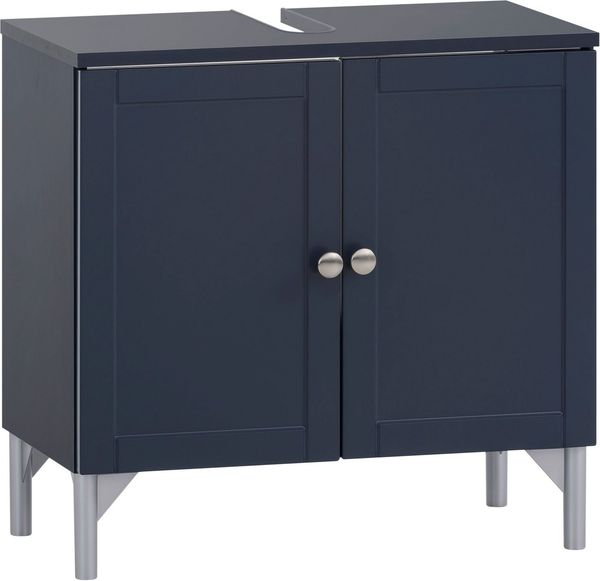 Schildmeyer Waschbeckenunterschrank Jesper, Holzwerkstoff, Nachtblau, 60,2 x 32 x 58,5 cm