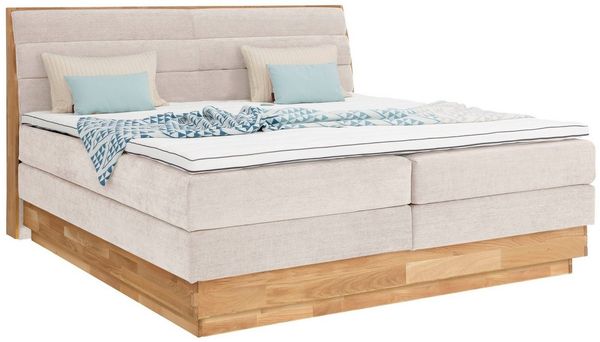 OTTO home Boxspringbett Jenna, ohne LED-Beleuchtung, mit zertifizierten, recycelten Bezugsstoffen