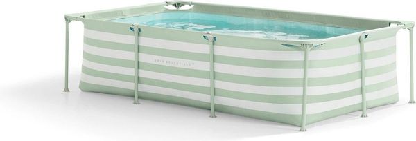 Swim Essentials Pool Rahmenpool grün/weiß, 260 x 160 x 65 cm, Swimming Pool Planschbecken Schwimmbecken