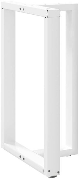 vidaXL Bartischbeine T-Form 2 Stk. Weiß 60x35x(90-91) cm Stahl 4013081 Bild 4