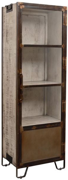 Vitrine Mango 60x40x180 braun lackiert HEAVY INDUSTRY #240
