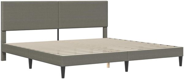 vidaXL Bettrahmen mit Kopfteil Hellgrau 180 x 200 cm Cordstoff 42027740 Bild 3