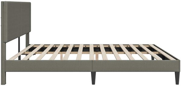 vidaXL Bettrahmen mit Kopfteil Hellgrau 180 x 200 cm Cordstoff 42027740 Bild 5