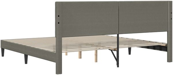vidaXL Bettrahmen mit Kopfteil Hellgrau 180 x 200 cm Cordstoff 42027740 Bild 6